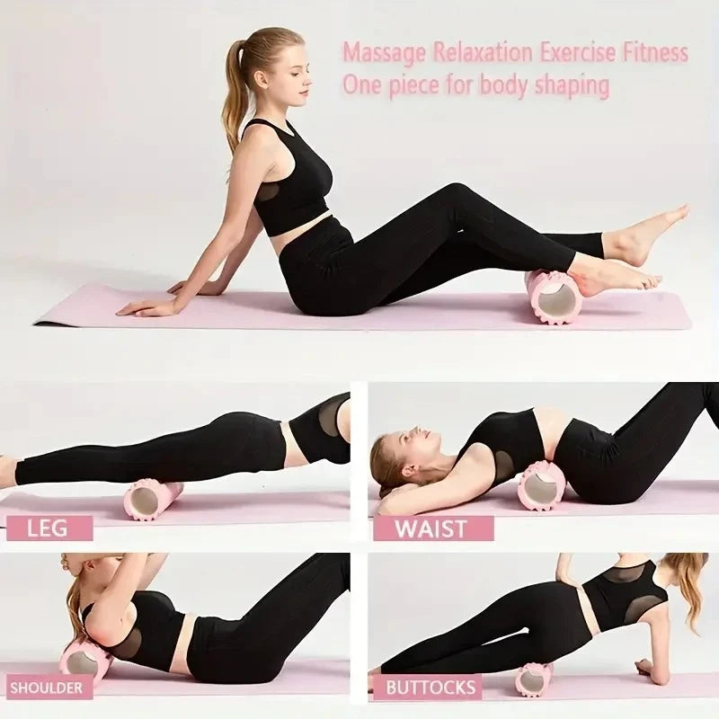 1PCS Foam Massage Roller Hollow Yoga Column Fitness Equipment for Muscle Massage Physiotherapy and Sports Rehabilitation Roller